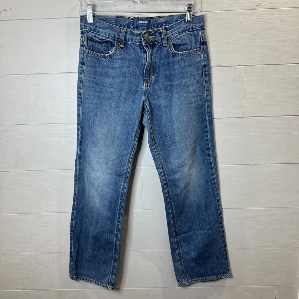 Old Navy | Boys Denim Straight Leg Jeans Size 12 Husky